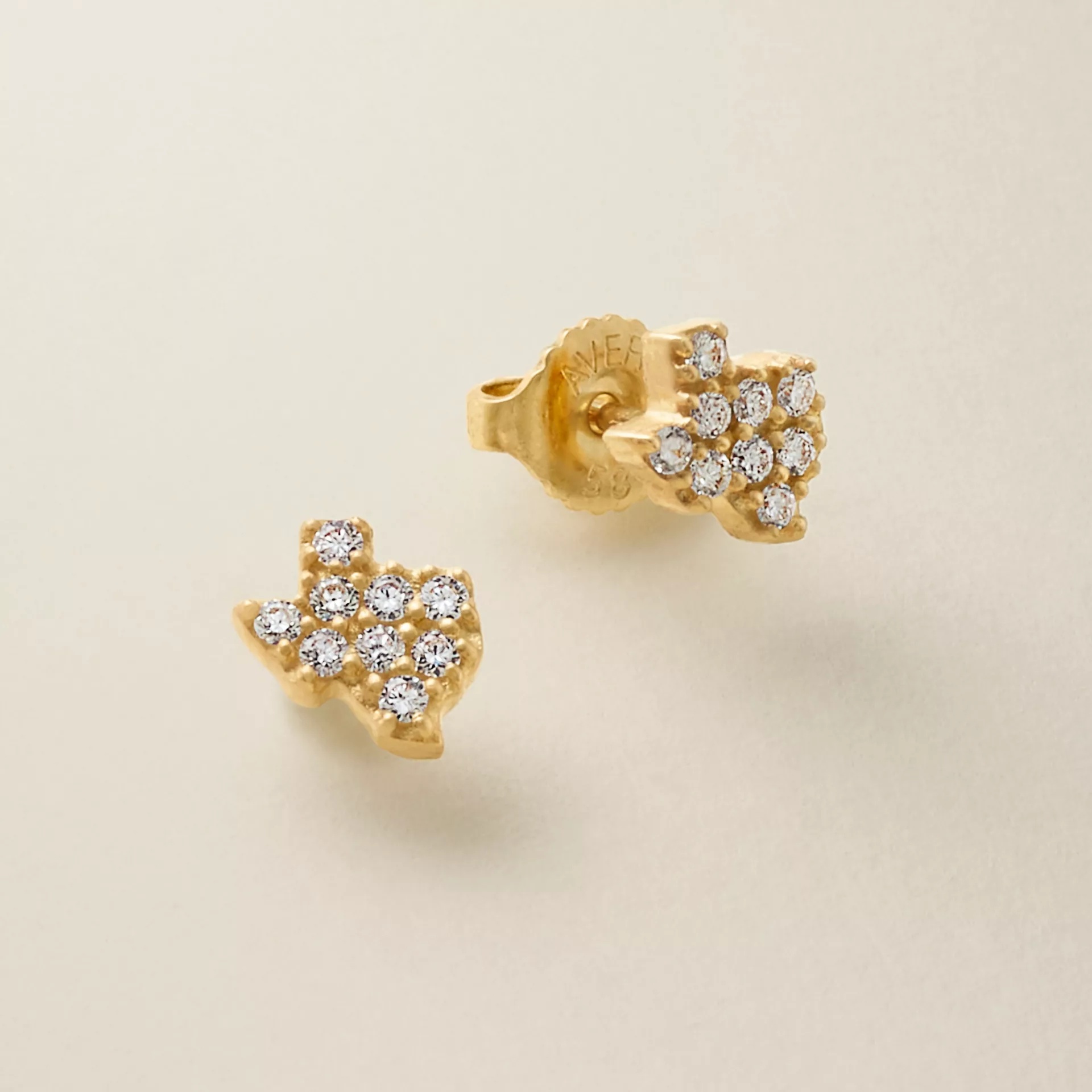 Delicate Pave Diamond Texas Studs - Image 4