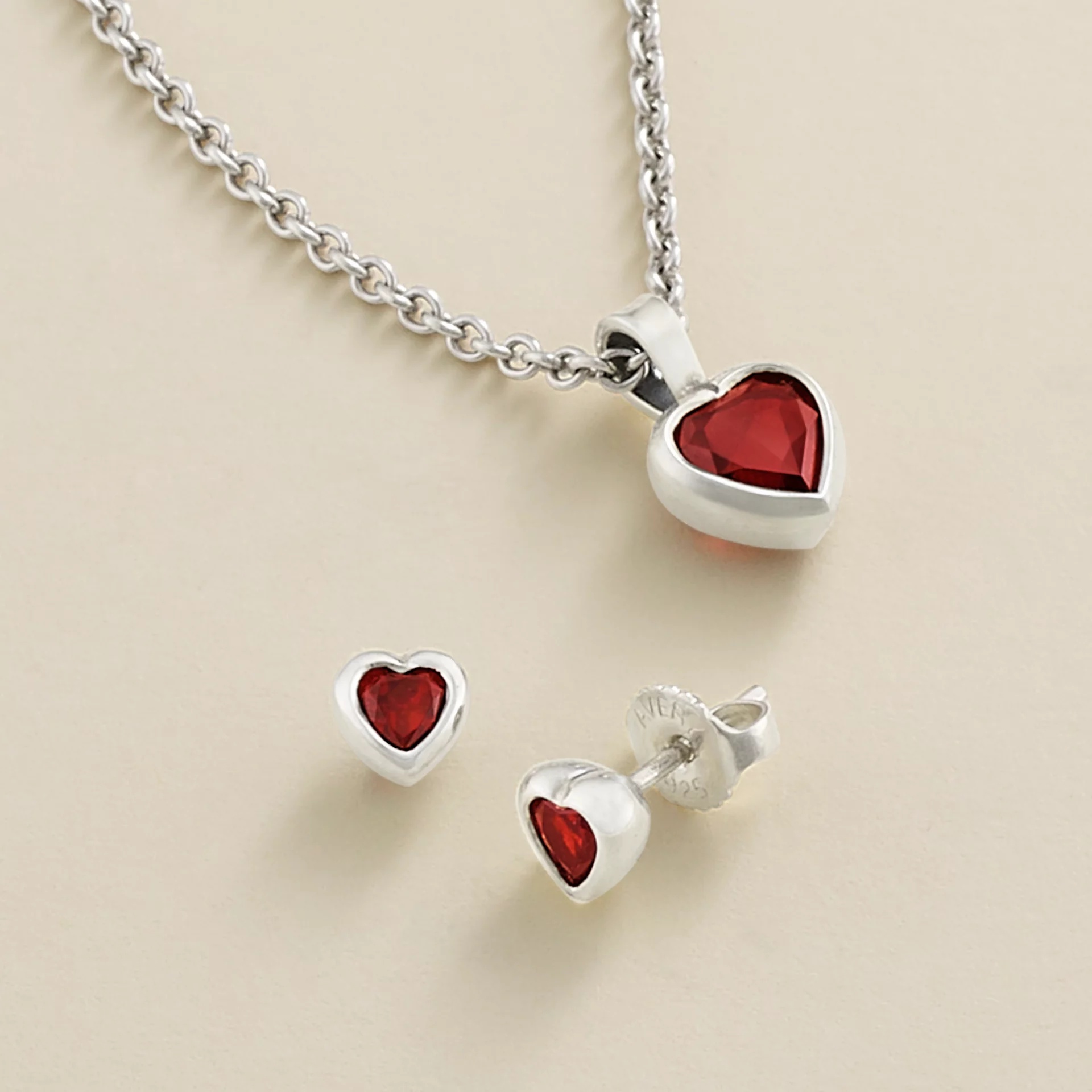 Heart Gemstone Studs - Image 5