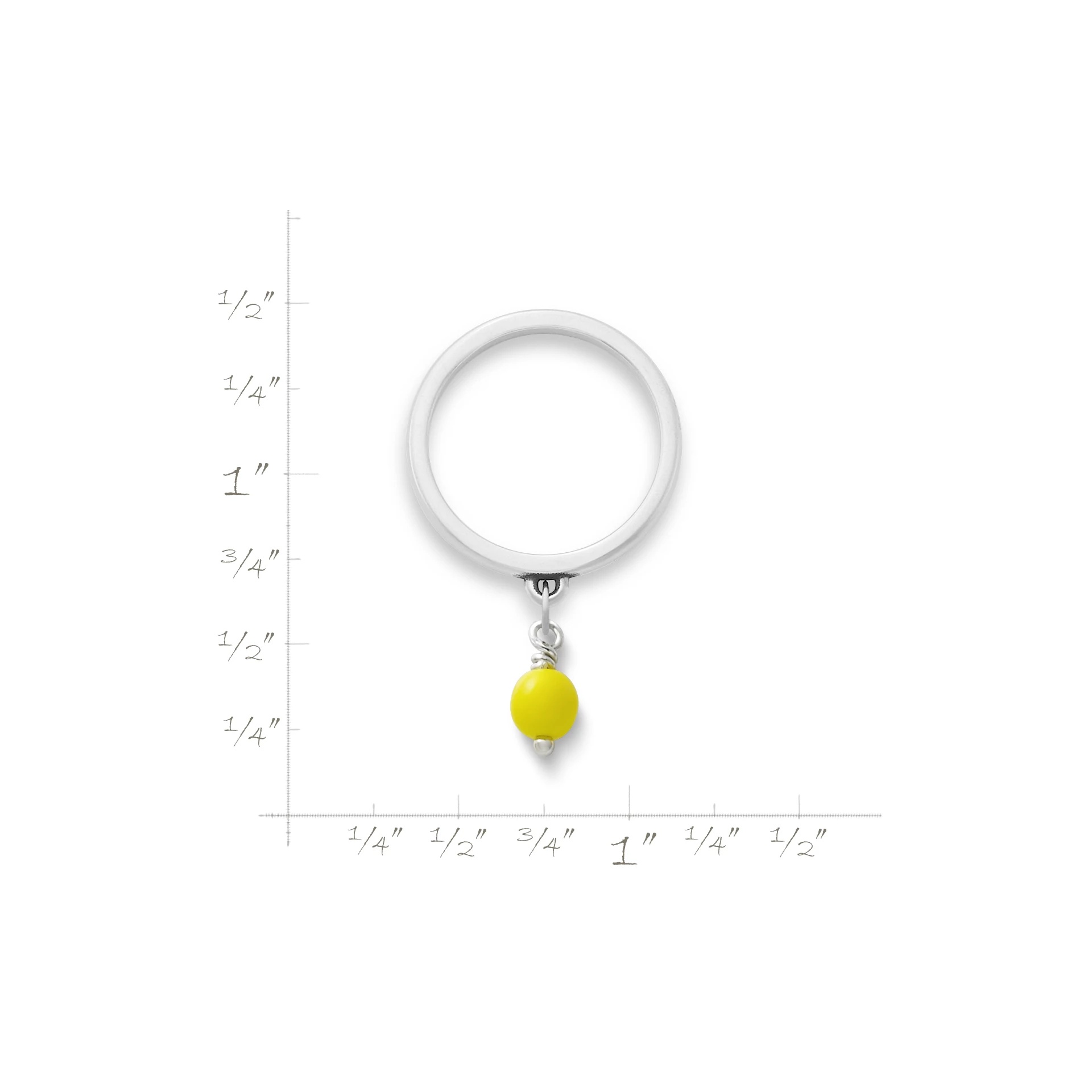 Glass Enhancer Bead Dangle Ring - Image 2