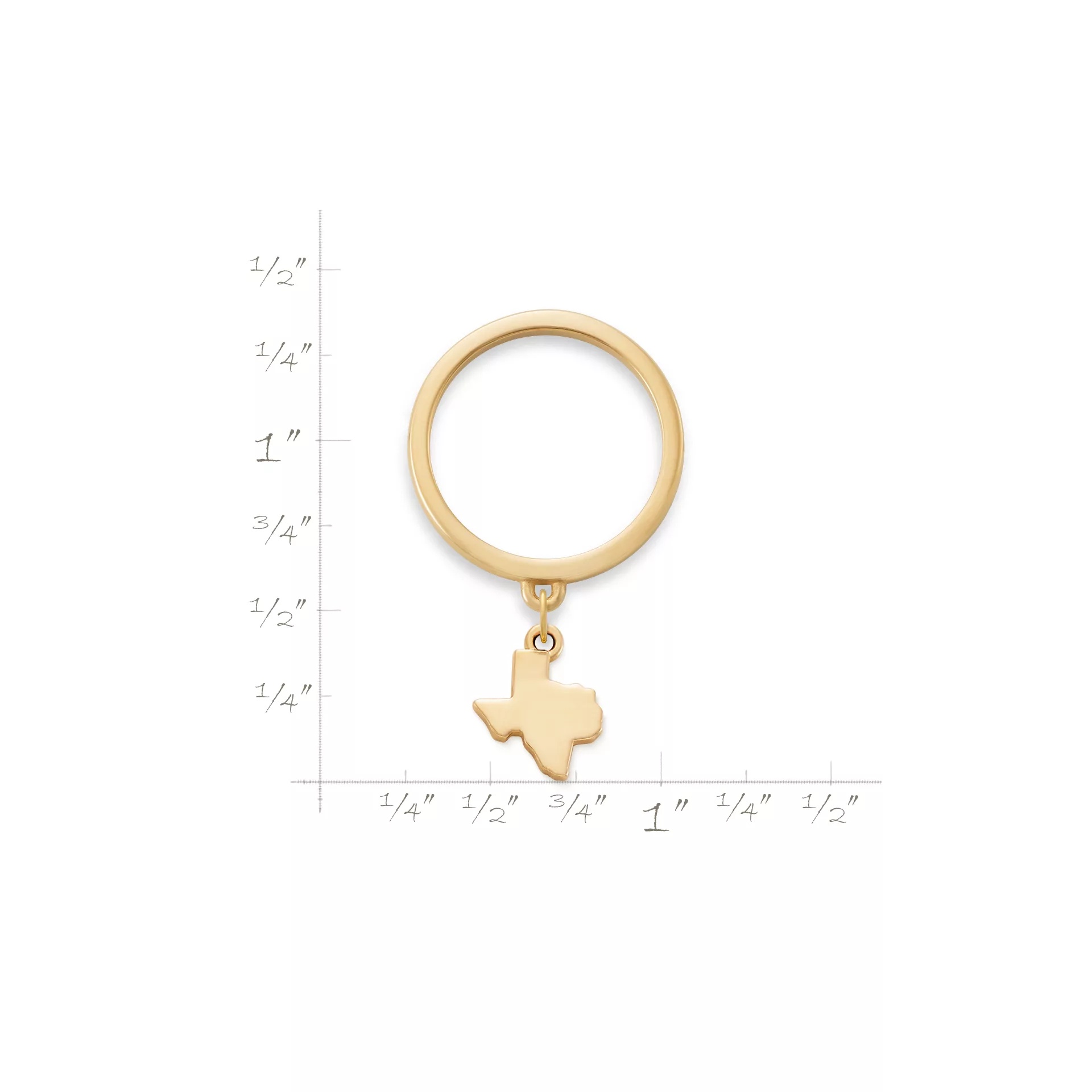 Texas Mini Charm Dangle Ring - Image 2