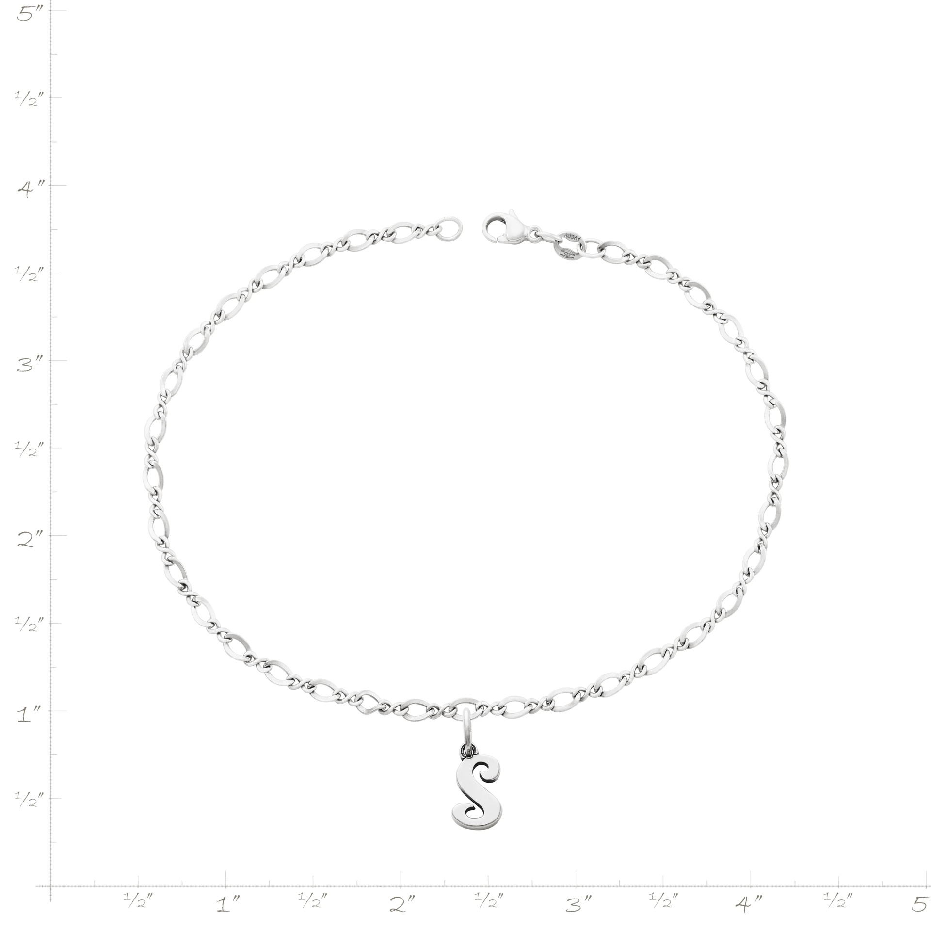 Small Script Initial Anklet - Image 4