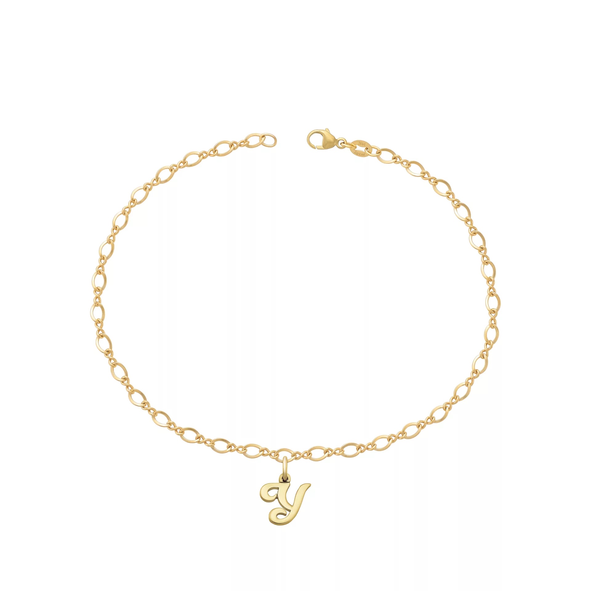 Small Script Initial Anklet