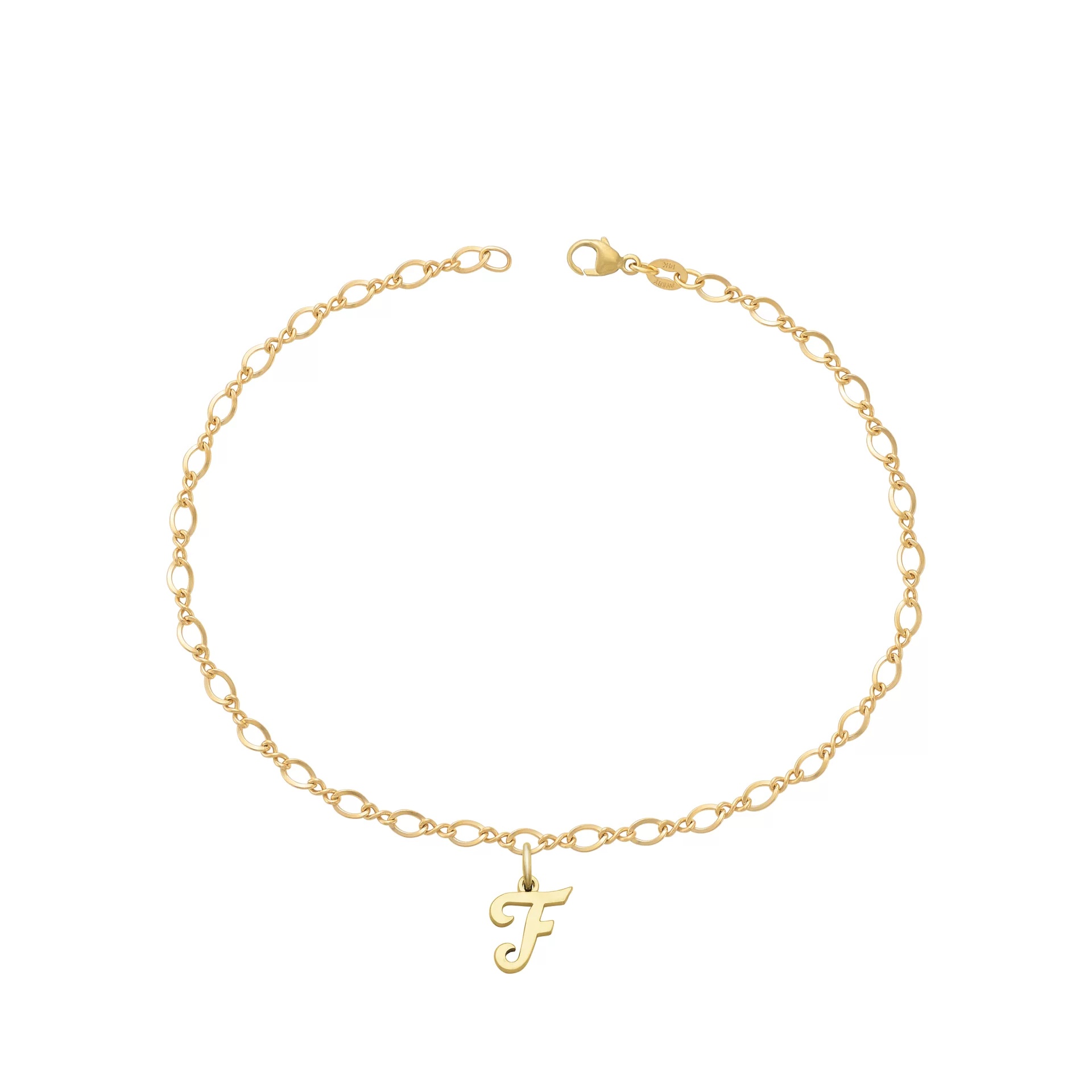 Small Script Initial Anklet