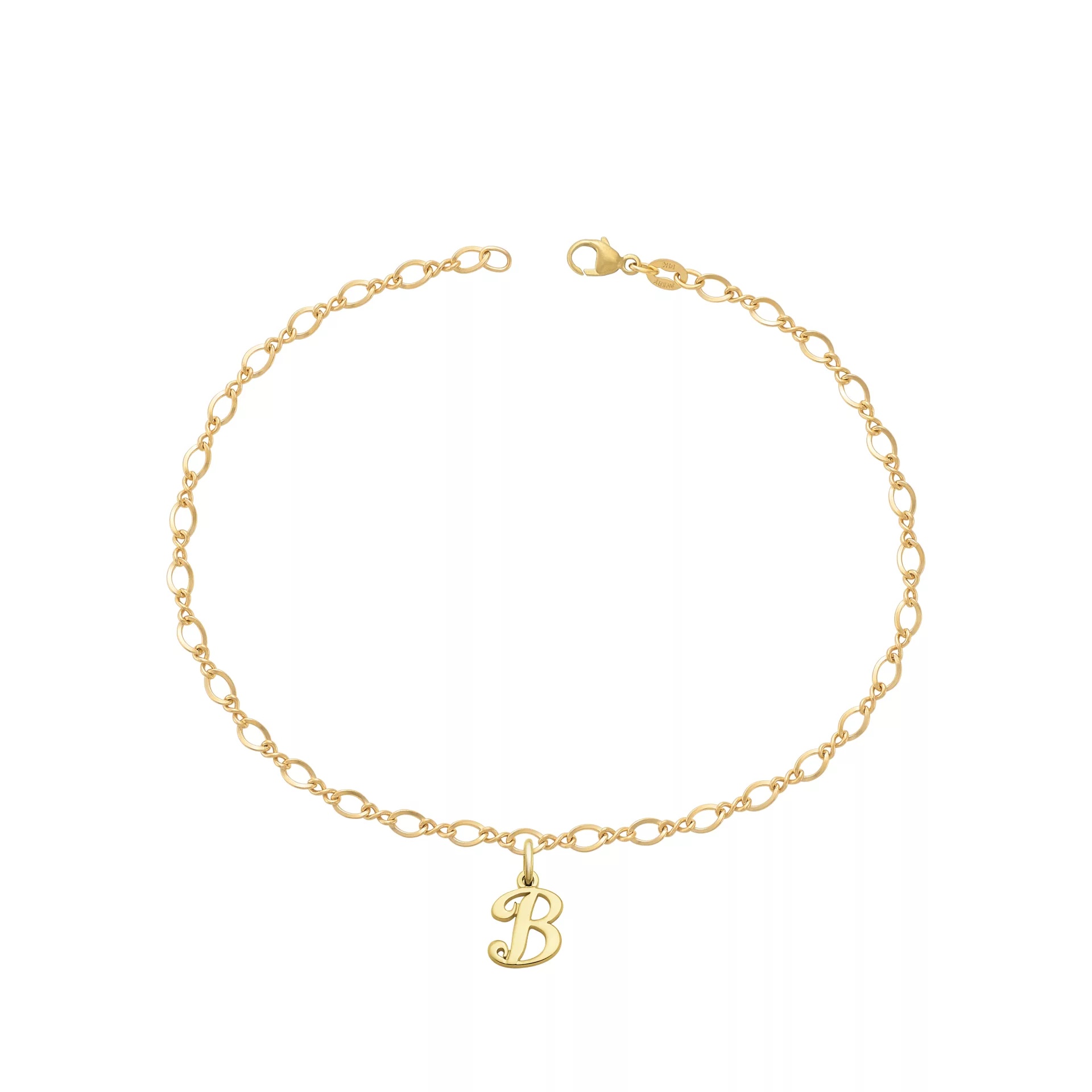 Small Script Initial Anklet