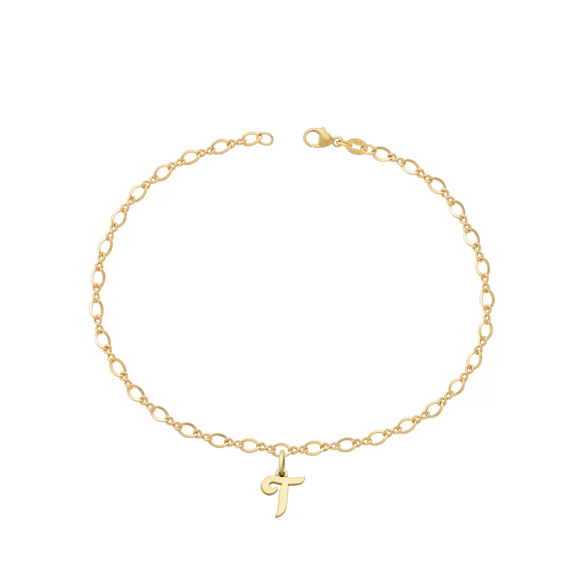 Small Script Initial Anklet