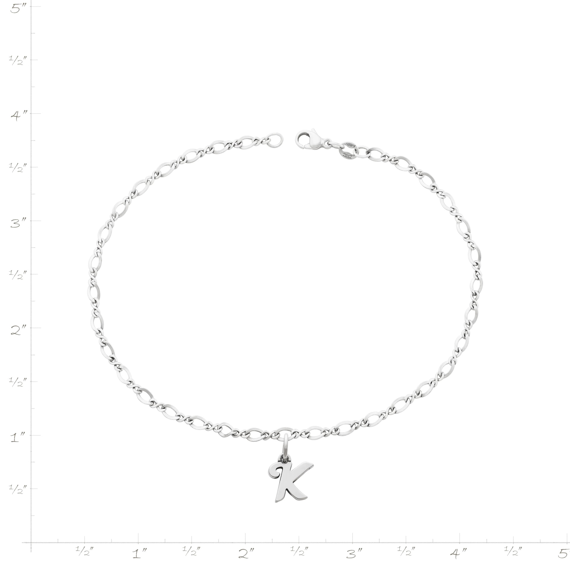 Small Script Initial Anklet - Image 4