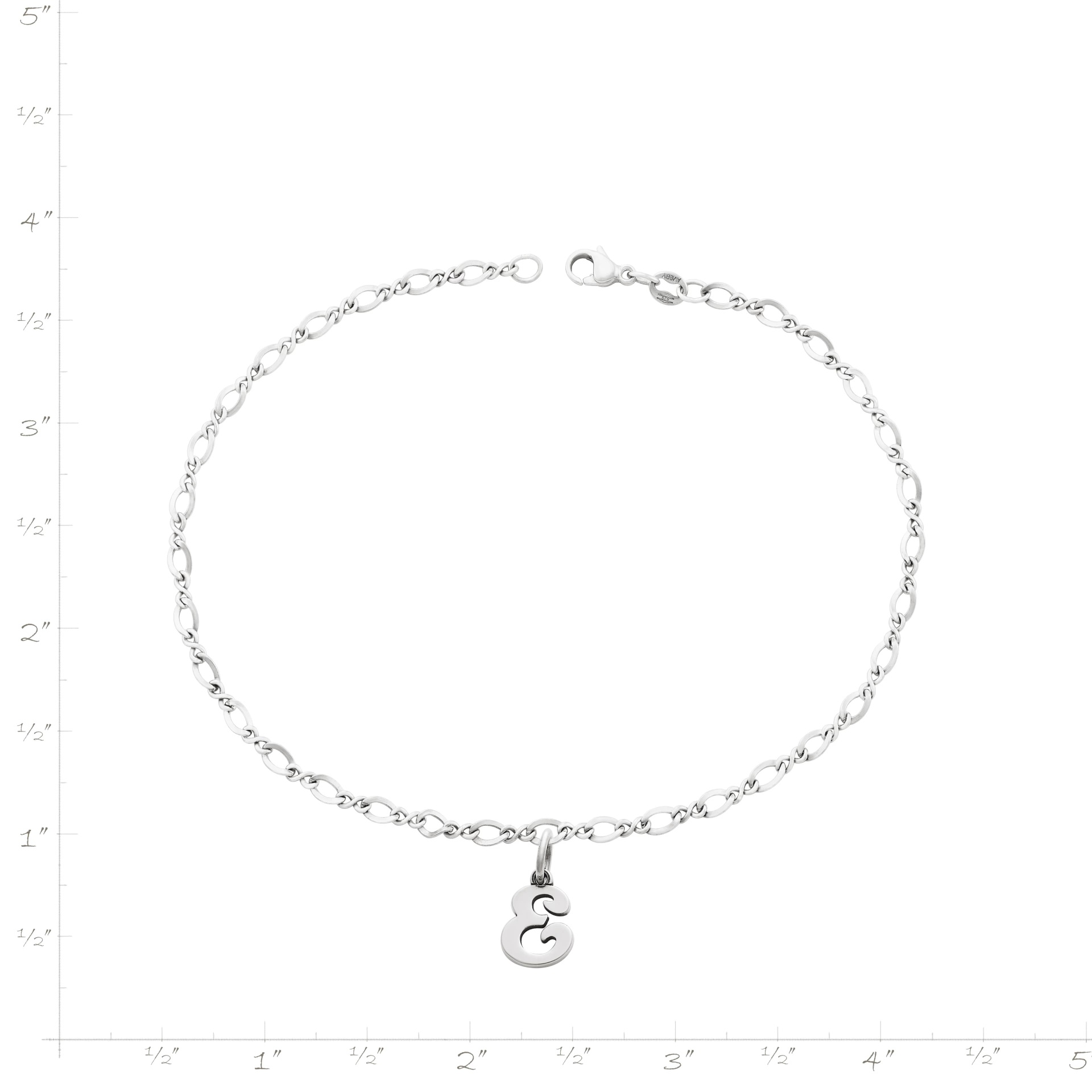 Small Script Initial Anklet - Image 3