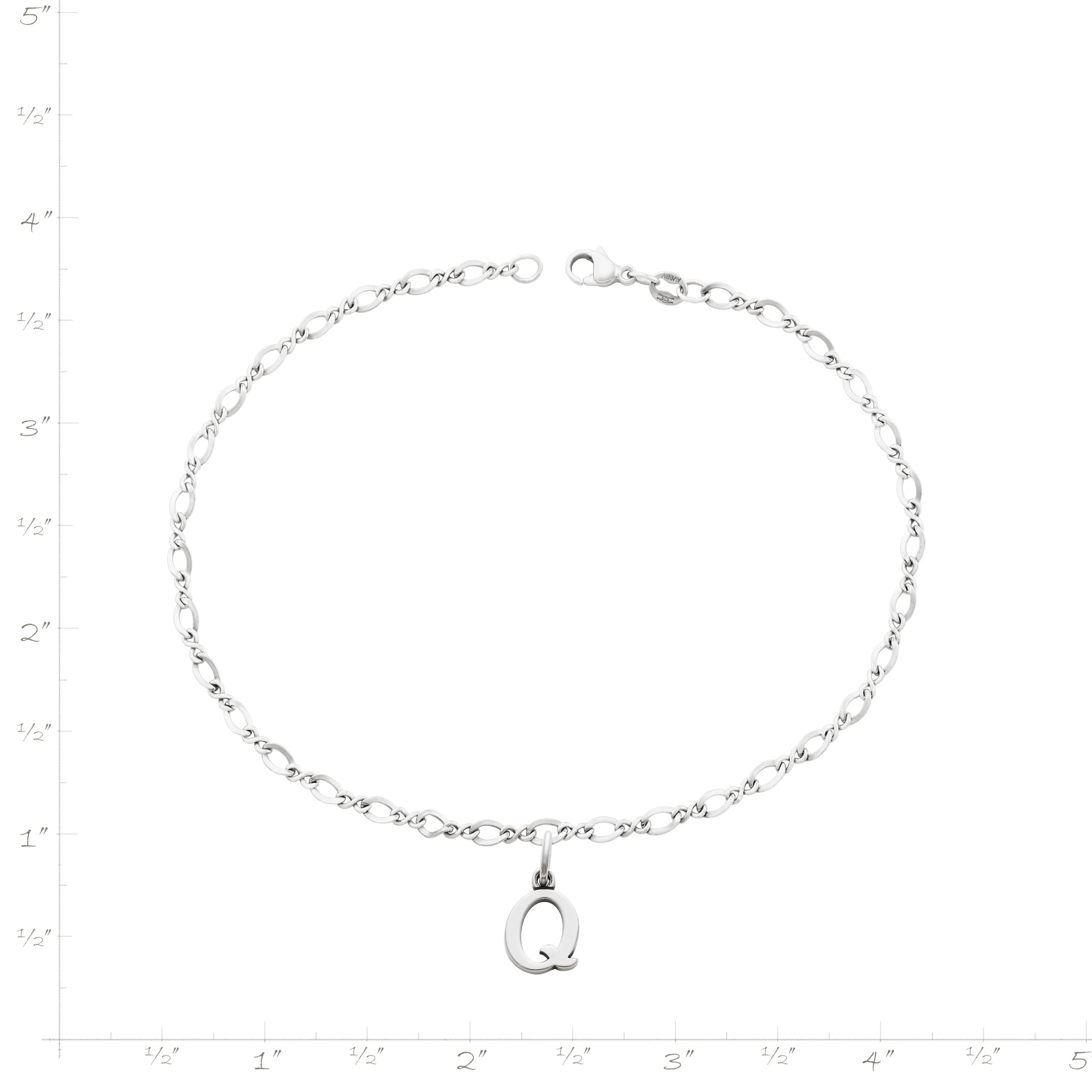 Small Script Initial Anklet - Image 3
