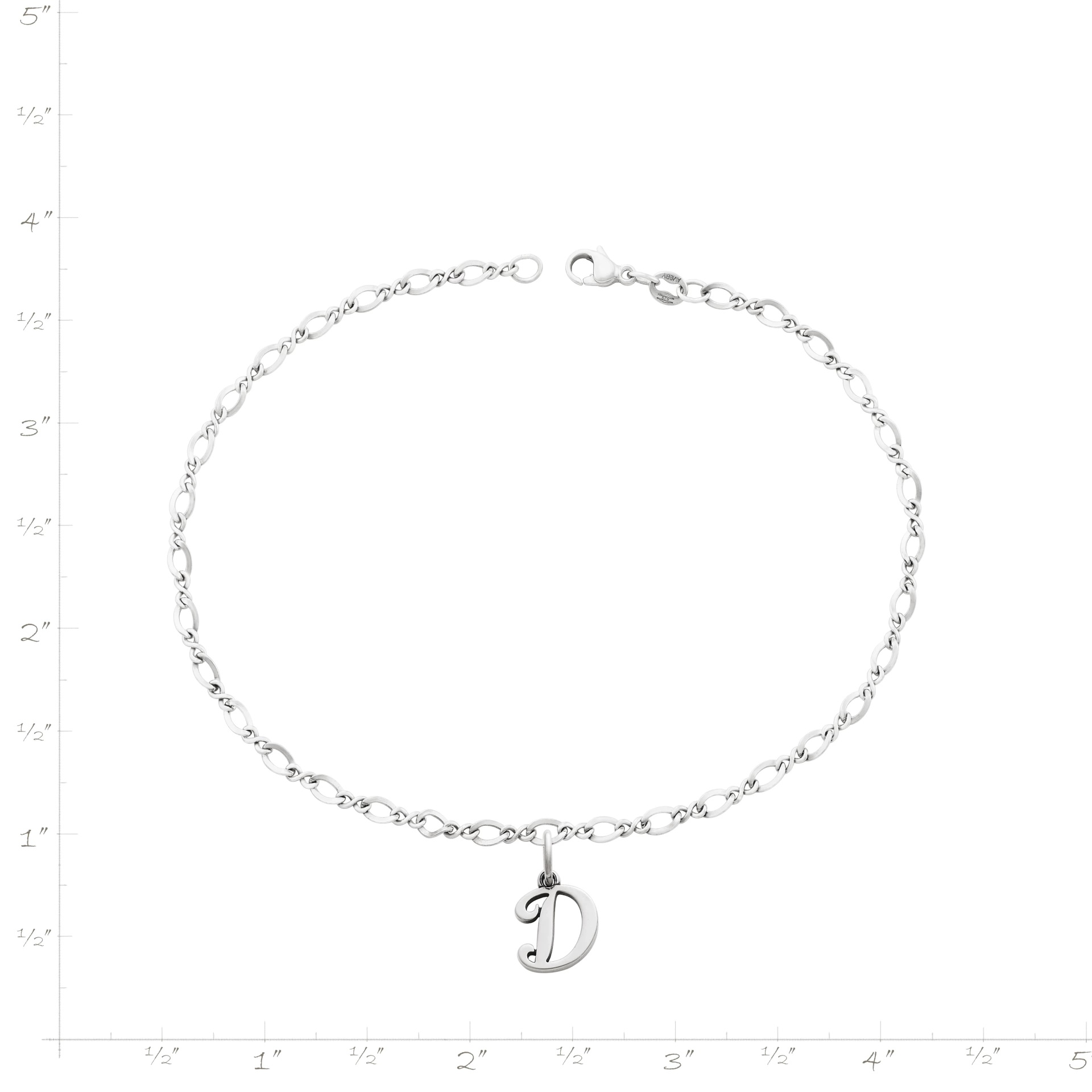 Small Script Initial Anklet - Image 3