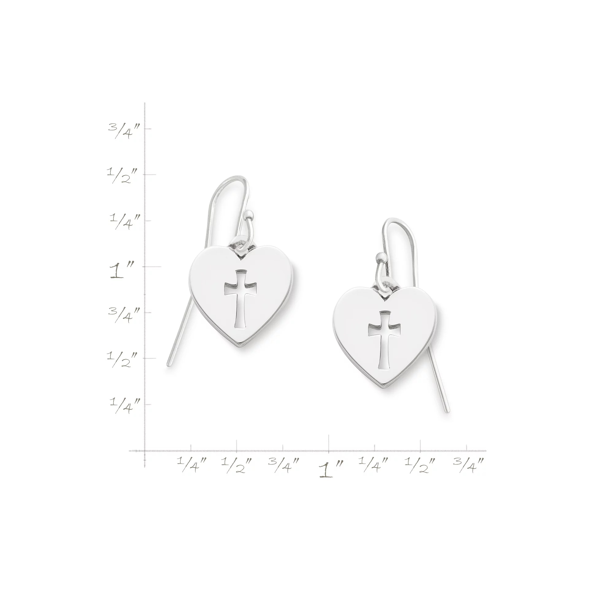 Crosslet Heart Dangle EarShop All Rings - Image 2