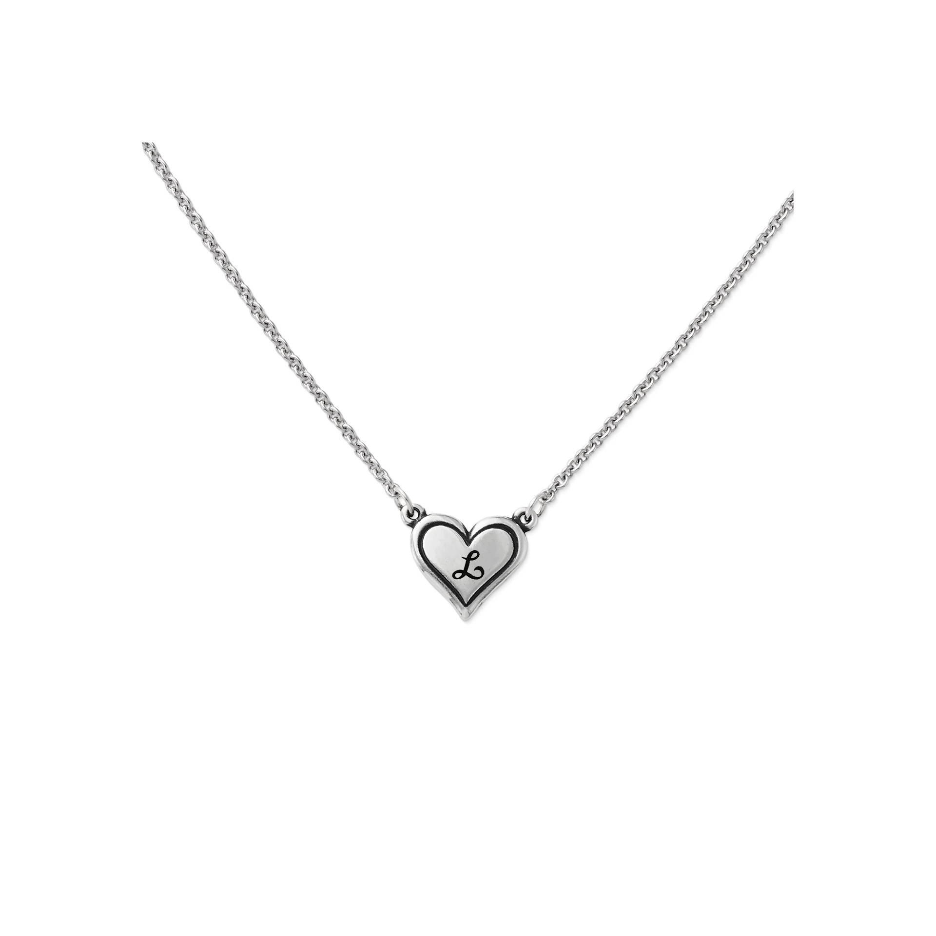 Delicate Heart Initial Necklace
