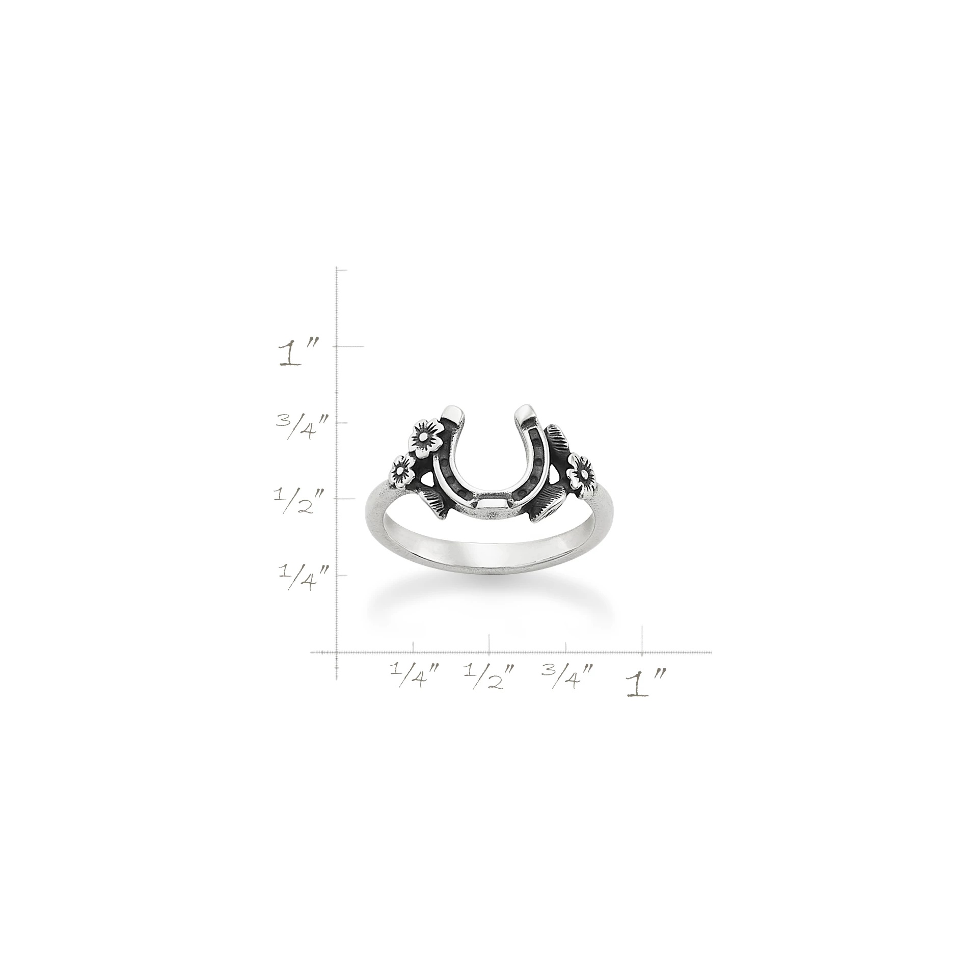 Floral Horseshoe Ring - Image 4