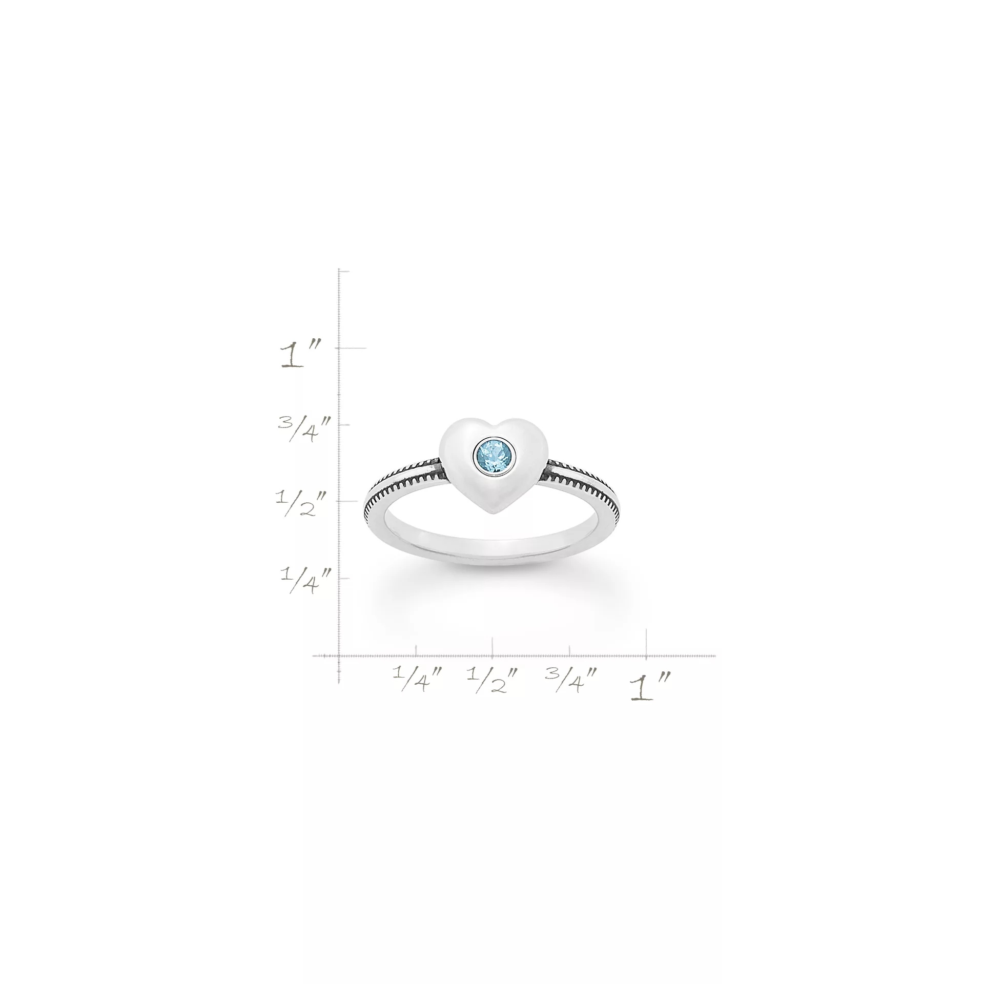Keepsake Heart Birthstone Ring - Image 4