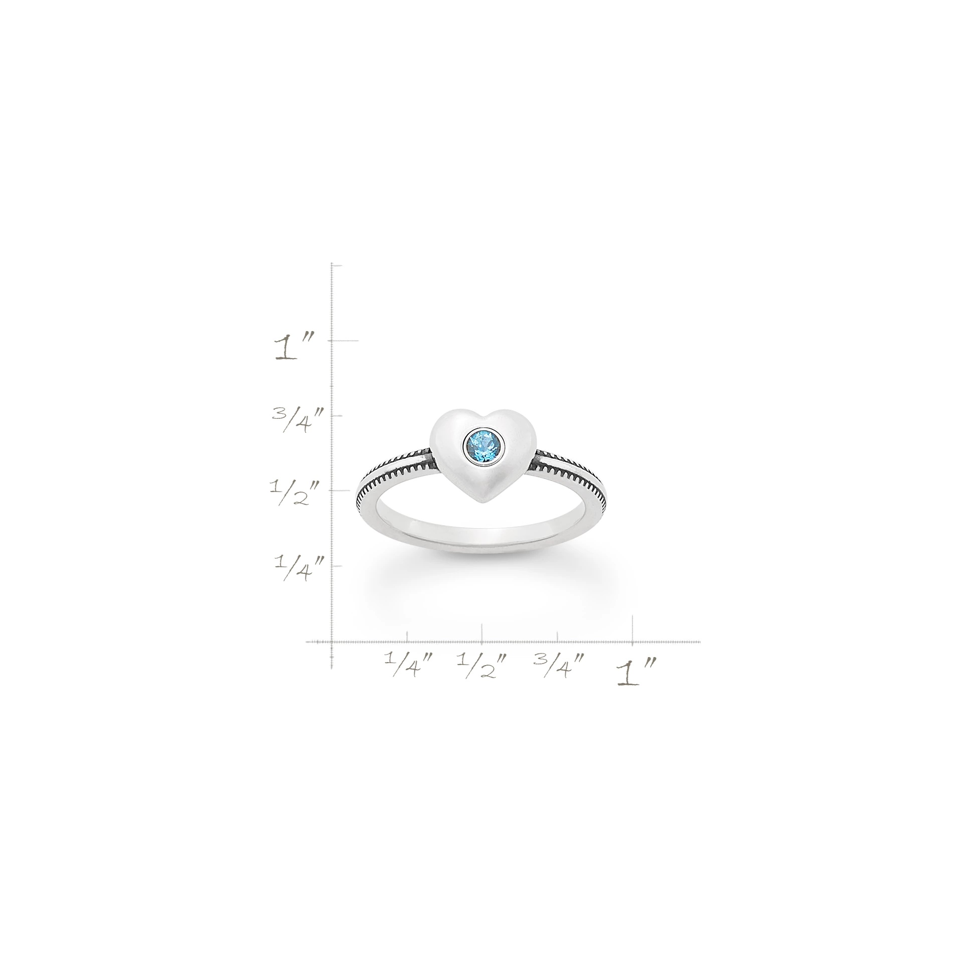 Keepsake Heart Birthstone Ring - Image 4