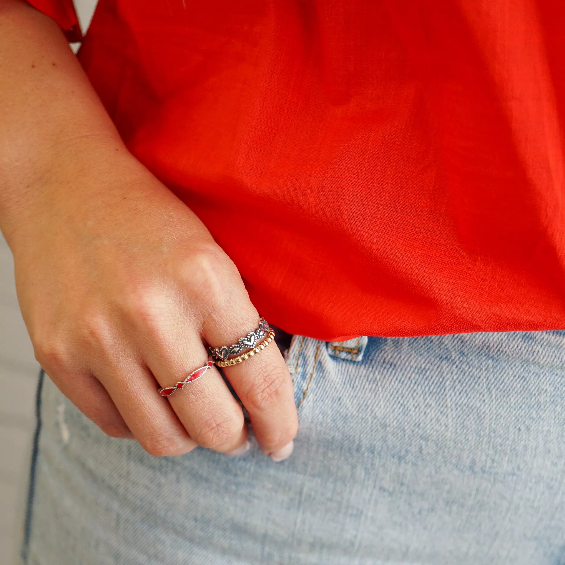 Hearts and Beads Ring - Image 3