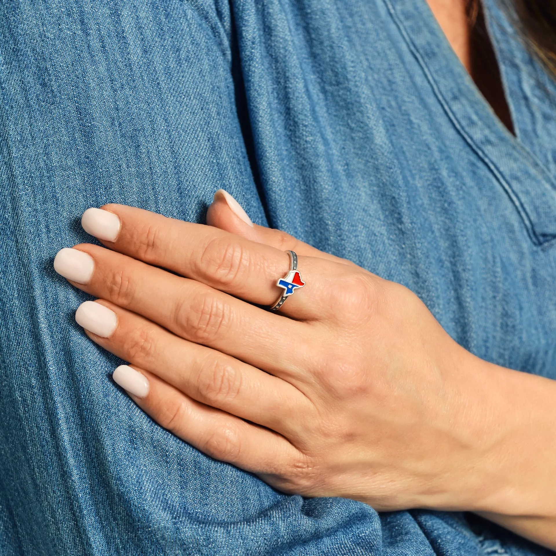 Enamel Lone Star State Ring - Image 3