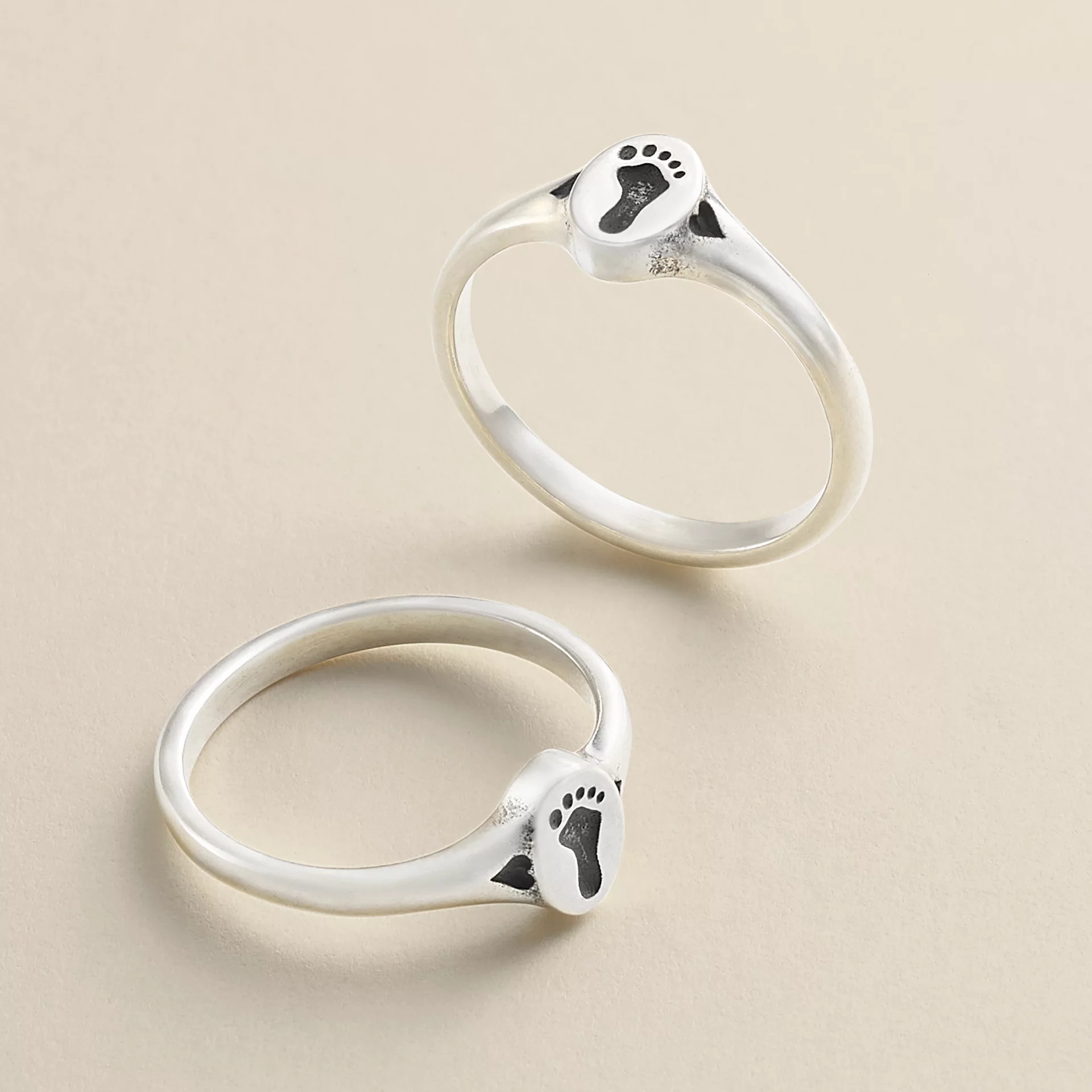 Footprint and Hearts Ring - Image 2