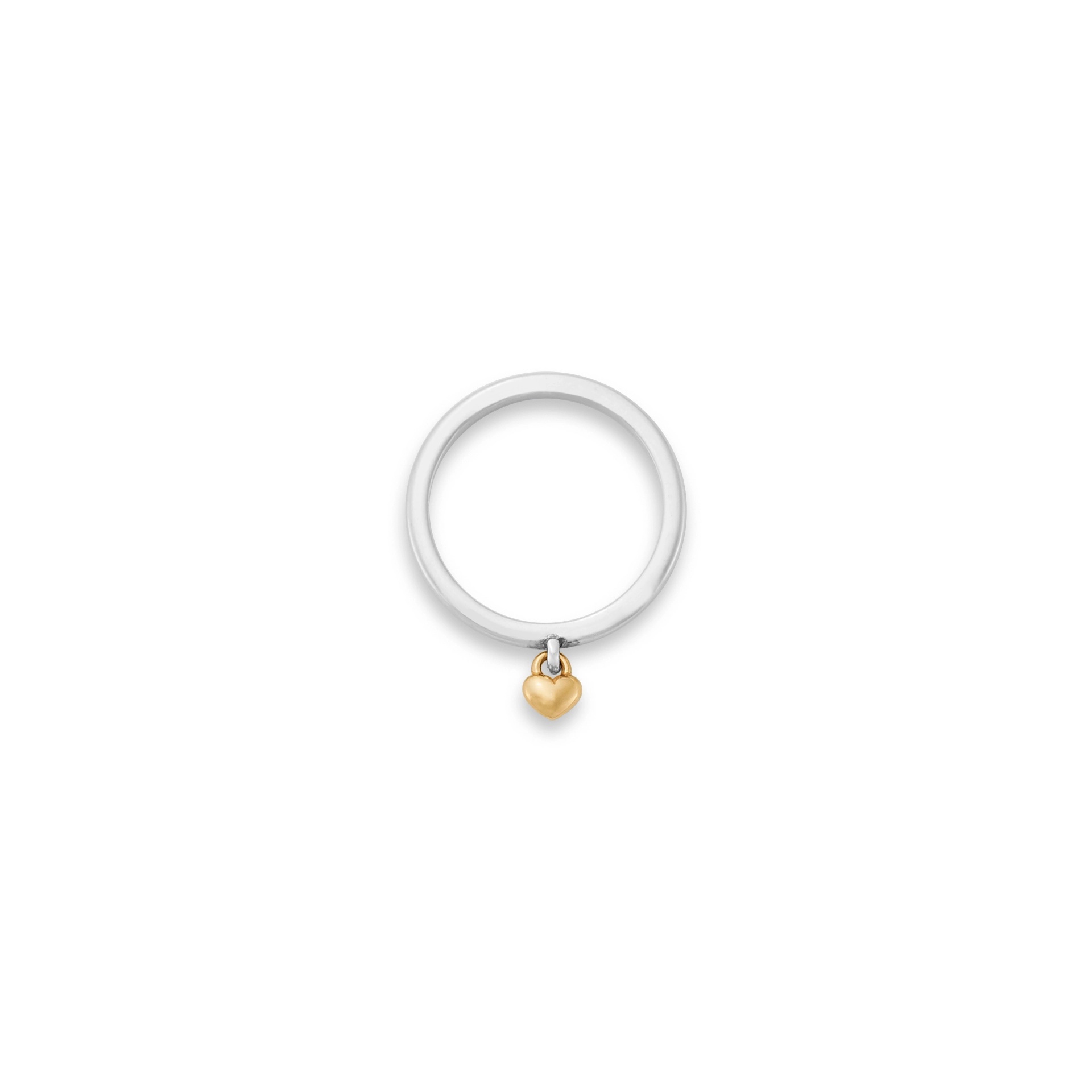 Petite Heart of Gold Dangle Ring