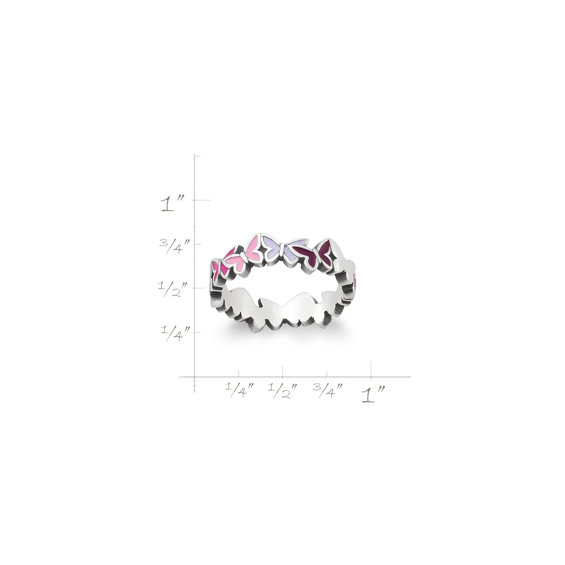 Enamel Connected Butterflies Ring - Image 7