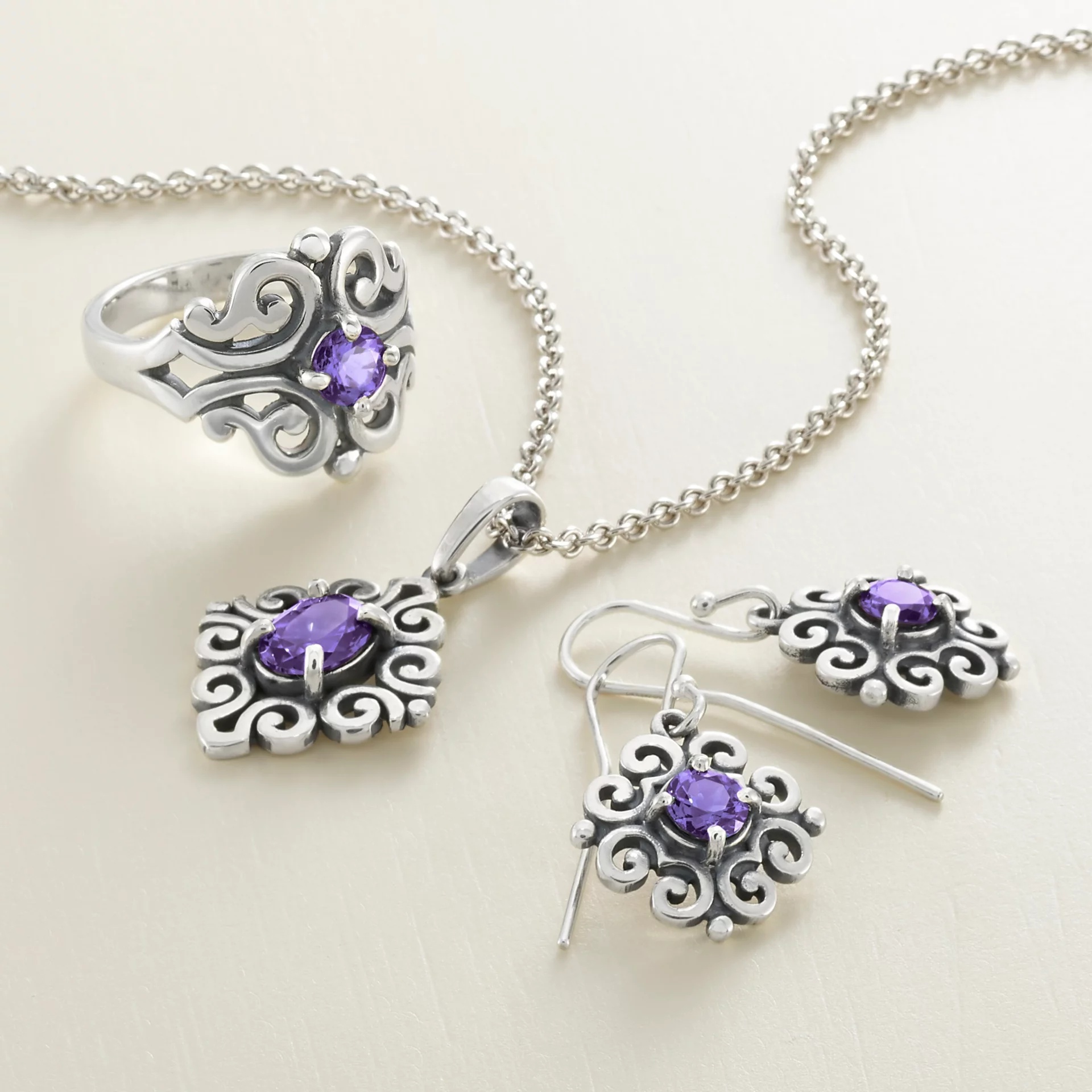 Spanish Lace Birthstone Dangle EarShop All Rings - Image 2