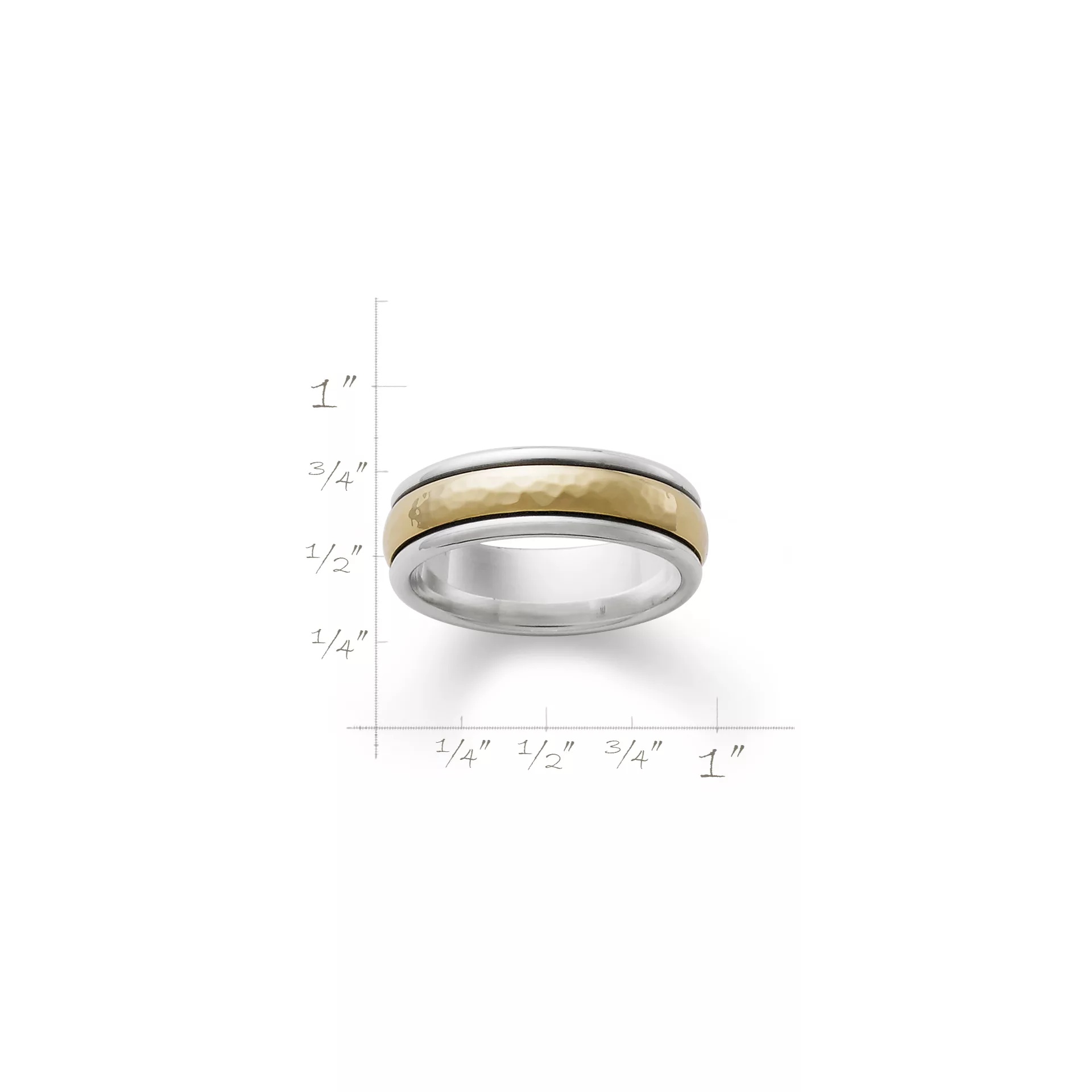 Narrow Hammered Simplicity Wedding Ring - Image 2